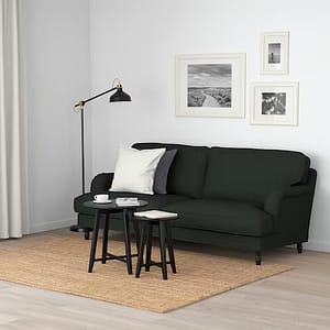 stocksund sofa nolhaga dark green black wood